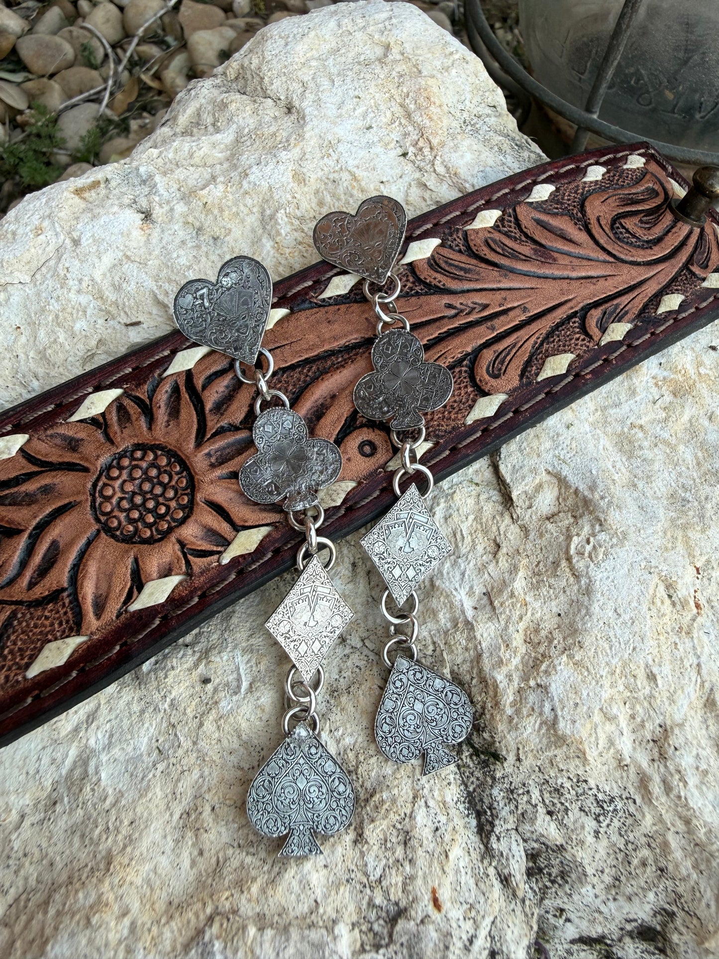 Sterling Silver High Roller Dangle Earring