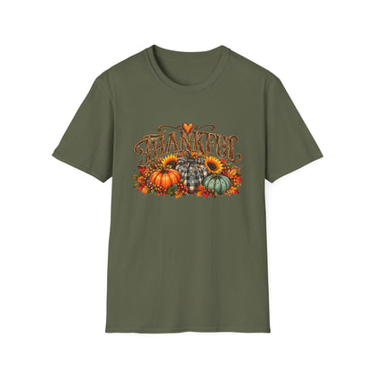 Thankful Thanksgiving Shirt, Fall Pumpkin Graphic Tee, Sunflower Autumn T-Shirt, Cute Fall Boutique Shirt, Thanksgiving Gift