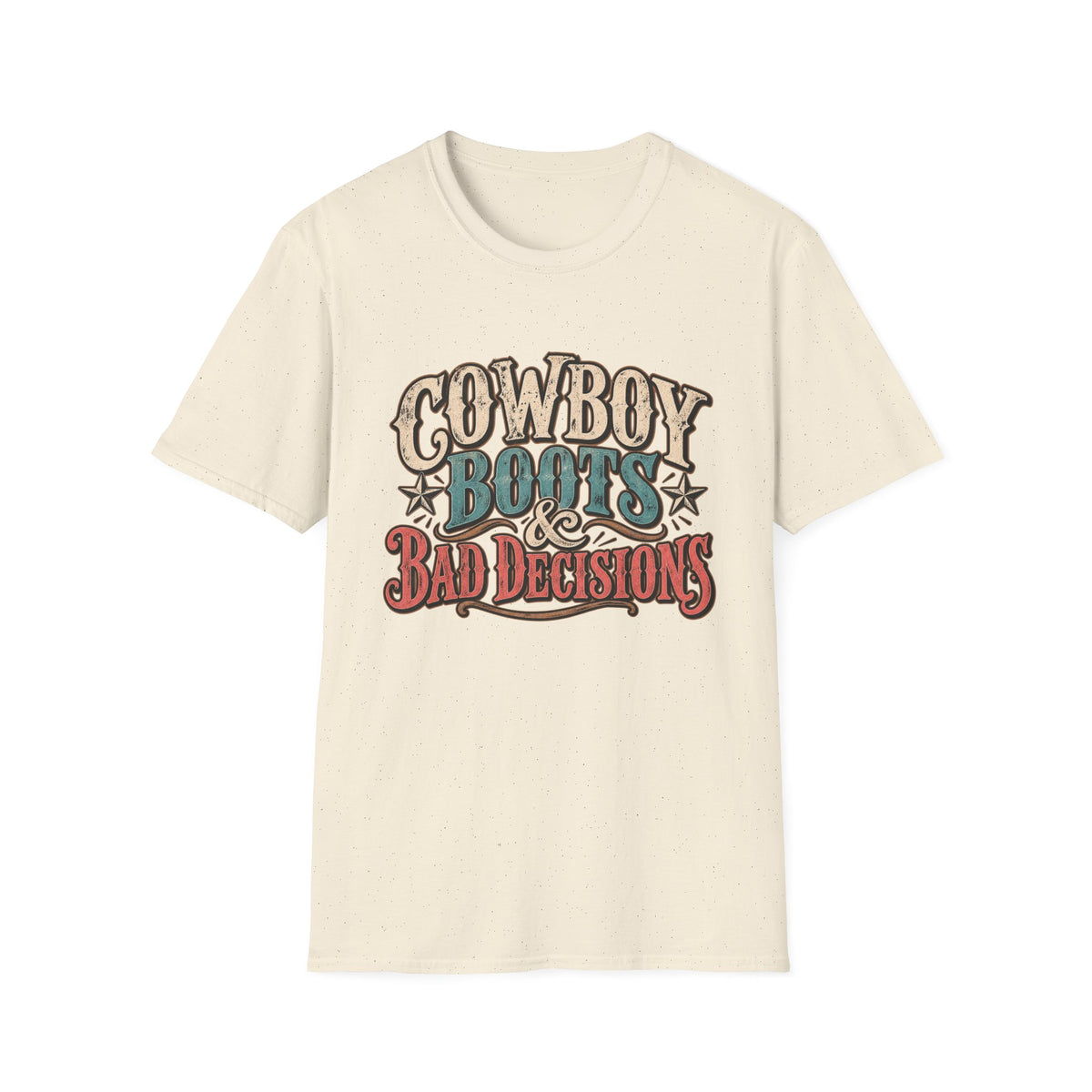 Cowboy Boots & Bad Decisions Shirt, Western Graphic Tee, Vintage Cowgirl T-Shirt, Country Concert Outfit, Rodeo Shirt