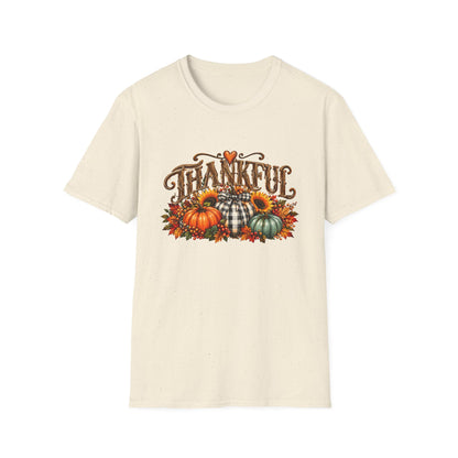 Thankful Thanksgiving Shirt, Fall Pumpkin Graphic Tee, Sunflower Autumn T-Shirt, Cute Fall Boutique Shirt, Thanksgiving Gift