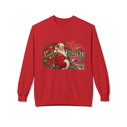 Vintage Santa Christmas Sweatshirt, Retro Christmas Crewneck, Cozy Holiday Pullover, Nostalgic Santa Sweater