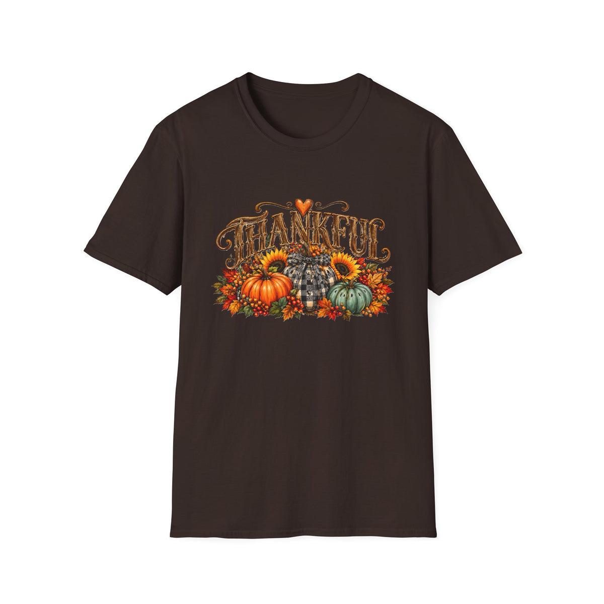 Thankful Thanksgiving Shirt, Fall Pumpkin Graphic Tee, Sunflower Autumn T-Shirt, Cute Fall Boutique Shirt, Thanksgiving Gift
