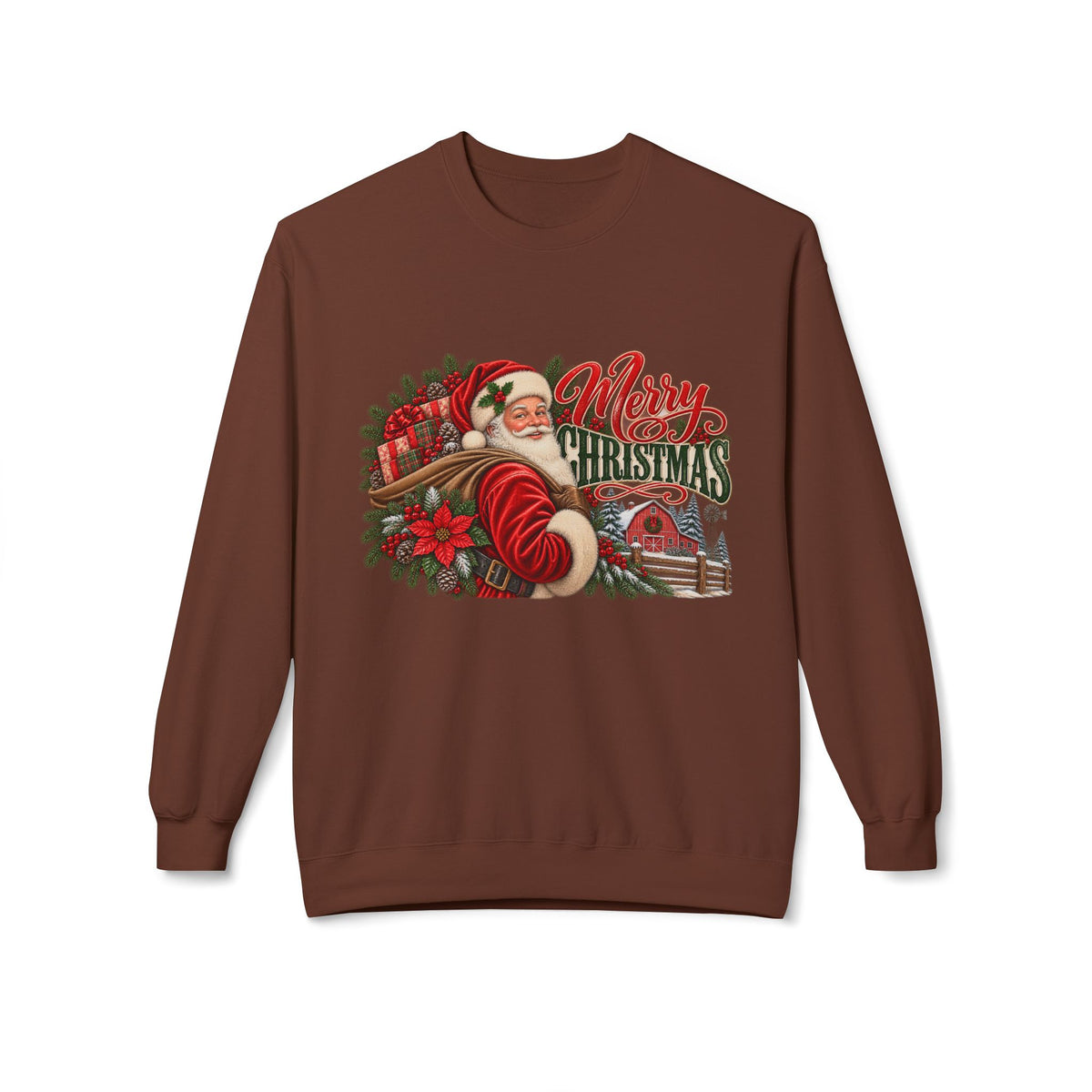 Vintage Santa Christmas Sweatshirt, Retro Christmas Crewneck, Cozy Holiday Pullover, Nostalgic Santa Sweater