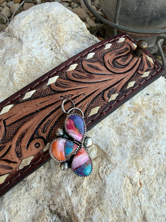 Dahlia Stone Sterling Silver Pendant