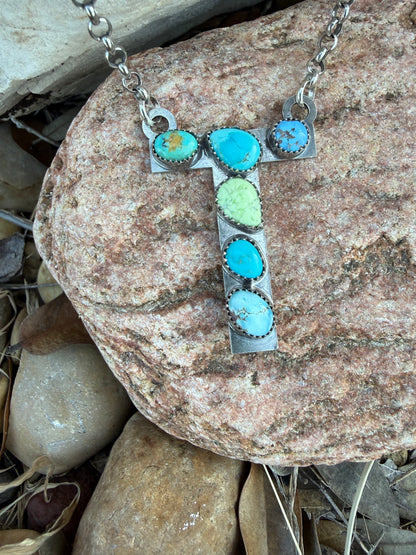 One-of-a-Kind Turquoise Letter "T" Necklace
